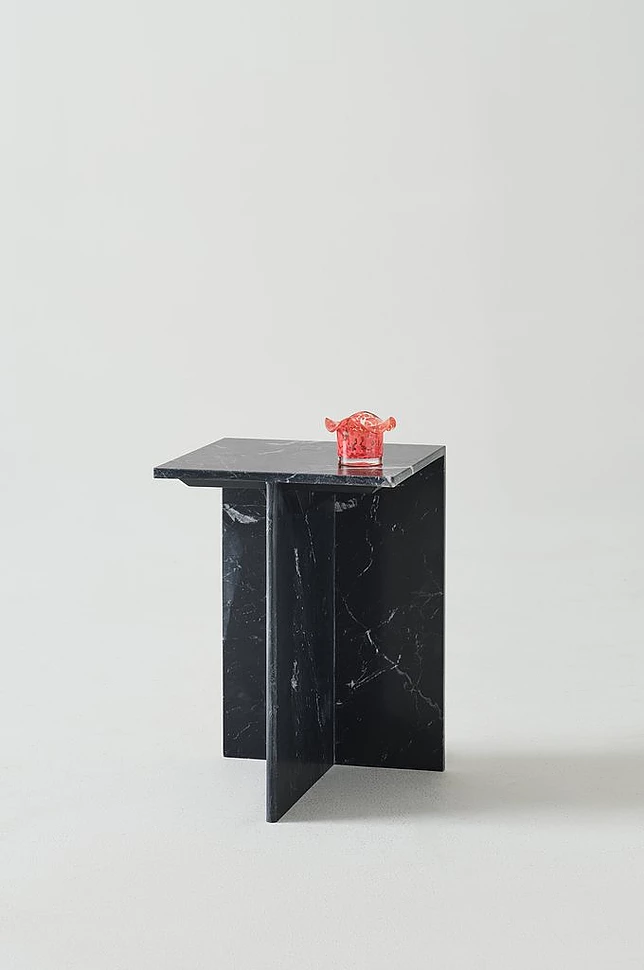 MELETO sidebord marmor 35x35 cm