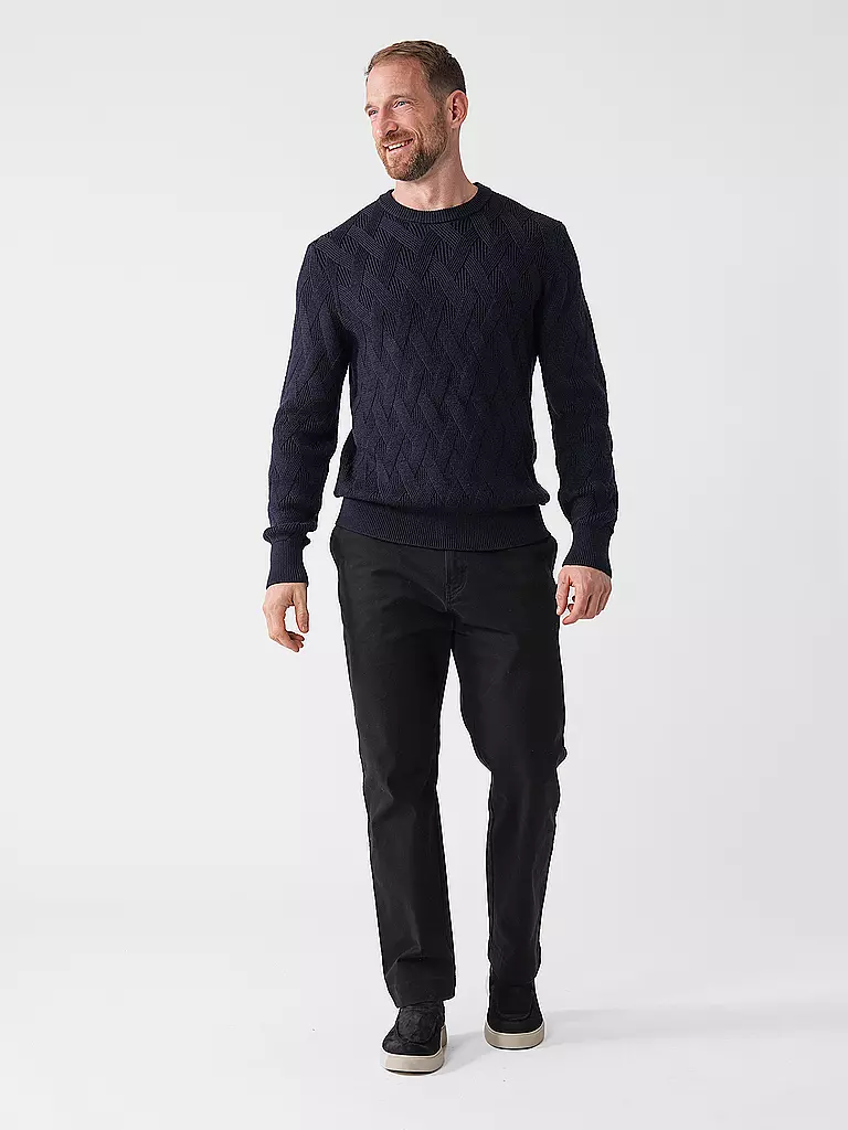 BOSS Pullover ELFREDO dunkelblau