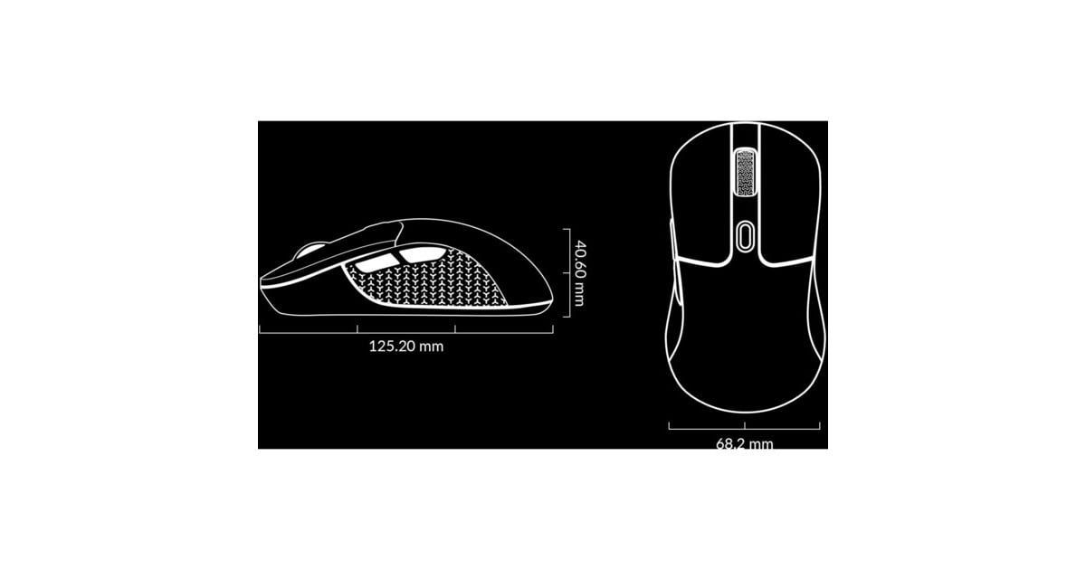 KeychronM3-A4 Wireless Mouse 4K-Version  (Zwart, 100 - 26.000 DPI, Bluetooth 5.1 | 2.4 Ghz | USB type-C kabel)