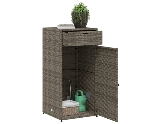 VIDAXL - Armoire de jardin Armoire de rangement de jardin gris 55x55x111 cm résine tres...
