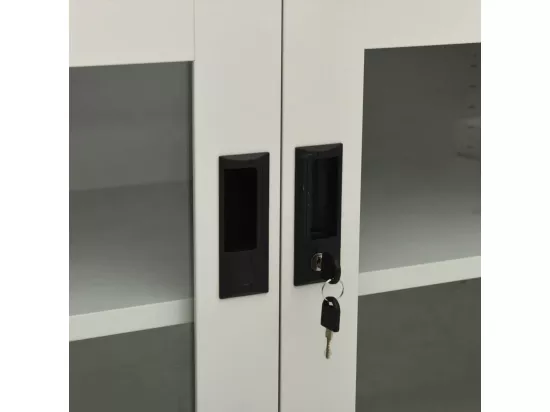 Armoire de bureau Gris clair 90x40x70 cm Acier