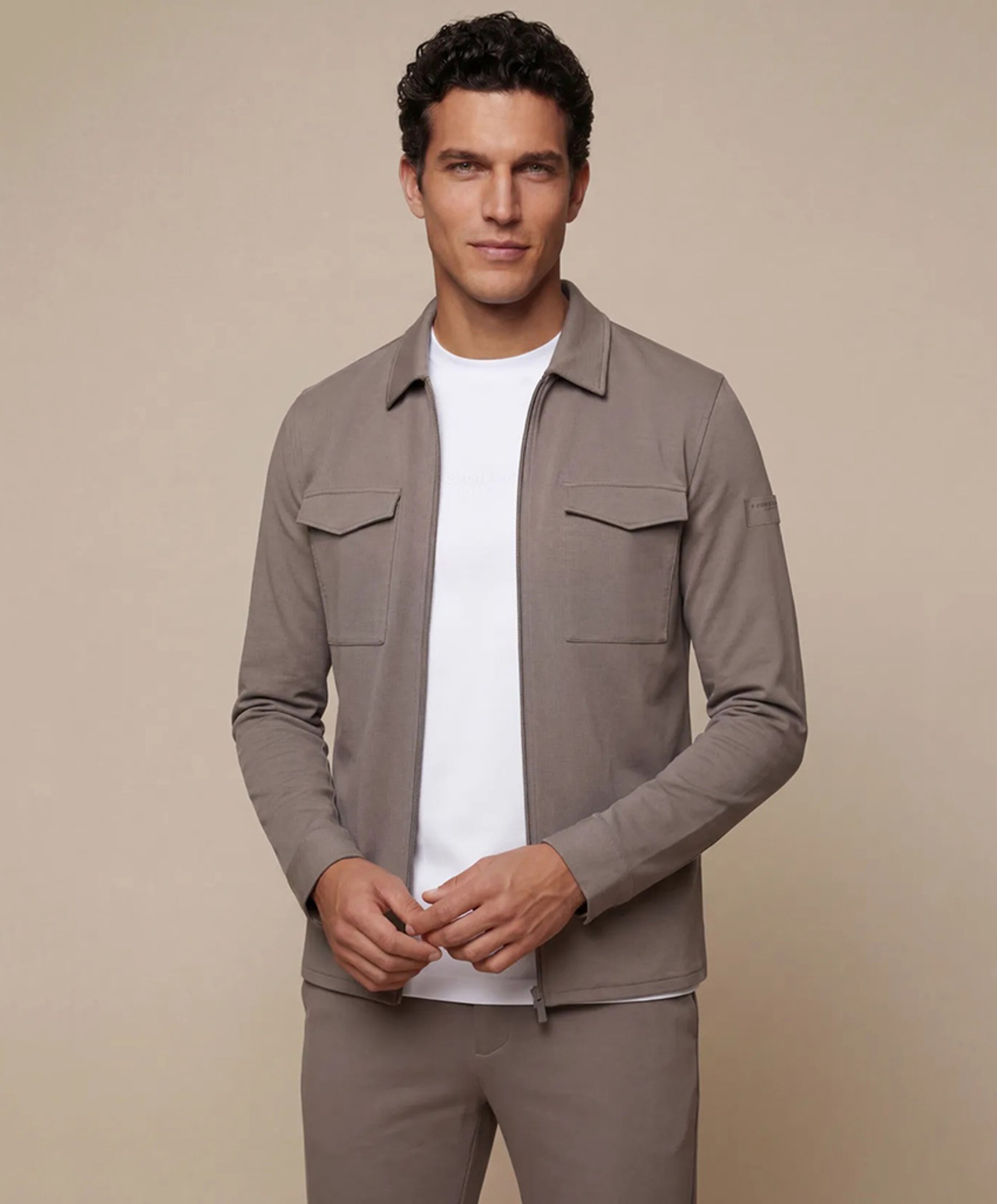 Cavallaro Napoli Heren overshirt beige