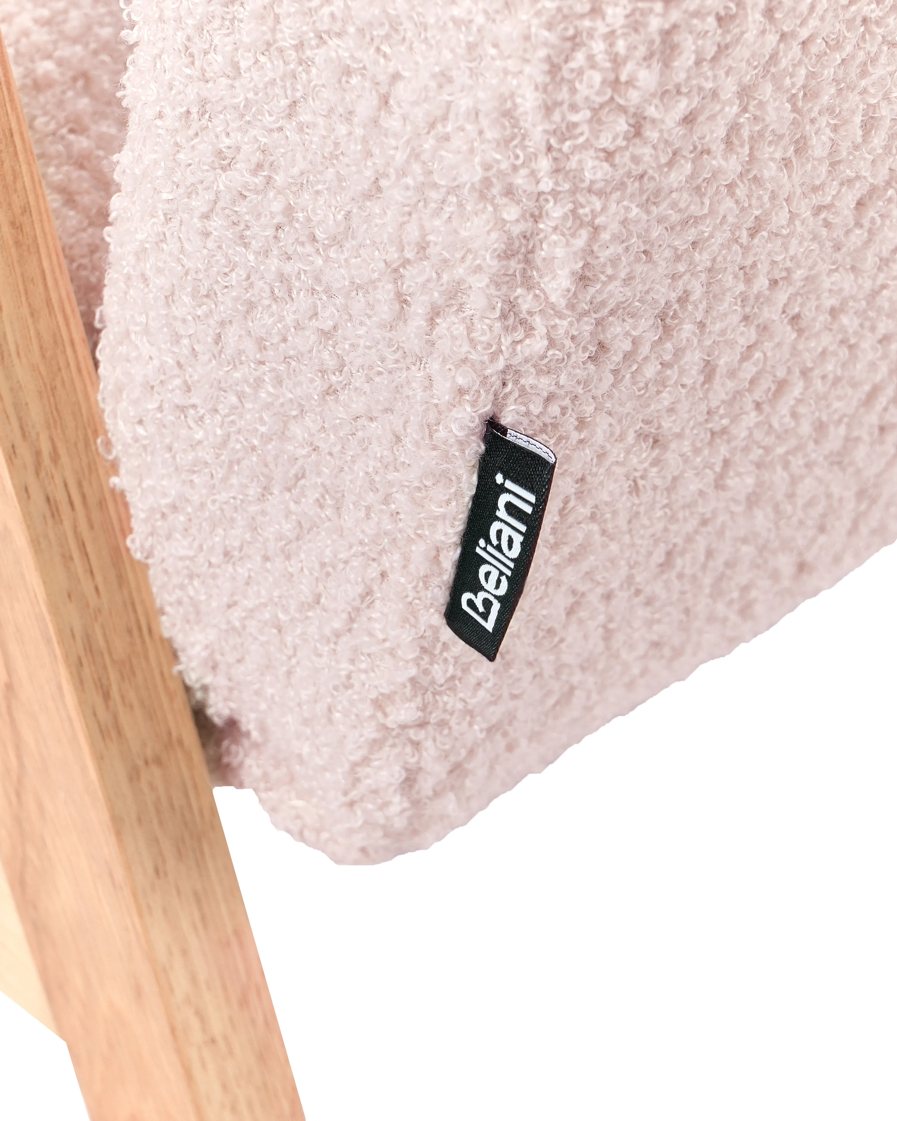 Kinderfauteuil LINDE Bouclé Pastelroze