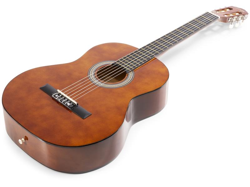 MAX Konzertgitarre SoloArt Set Dark Natural Klassische Gitarre mit Zubehör