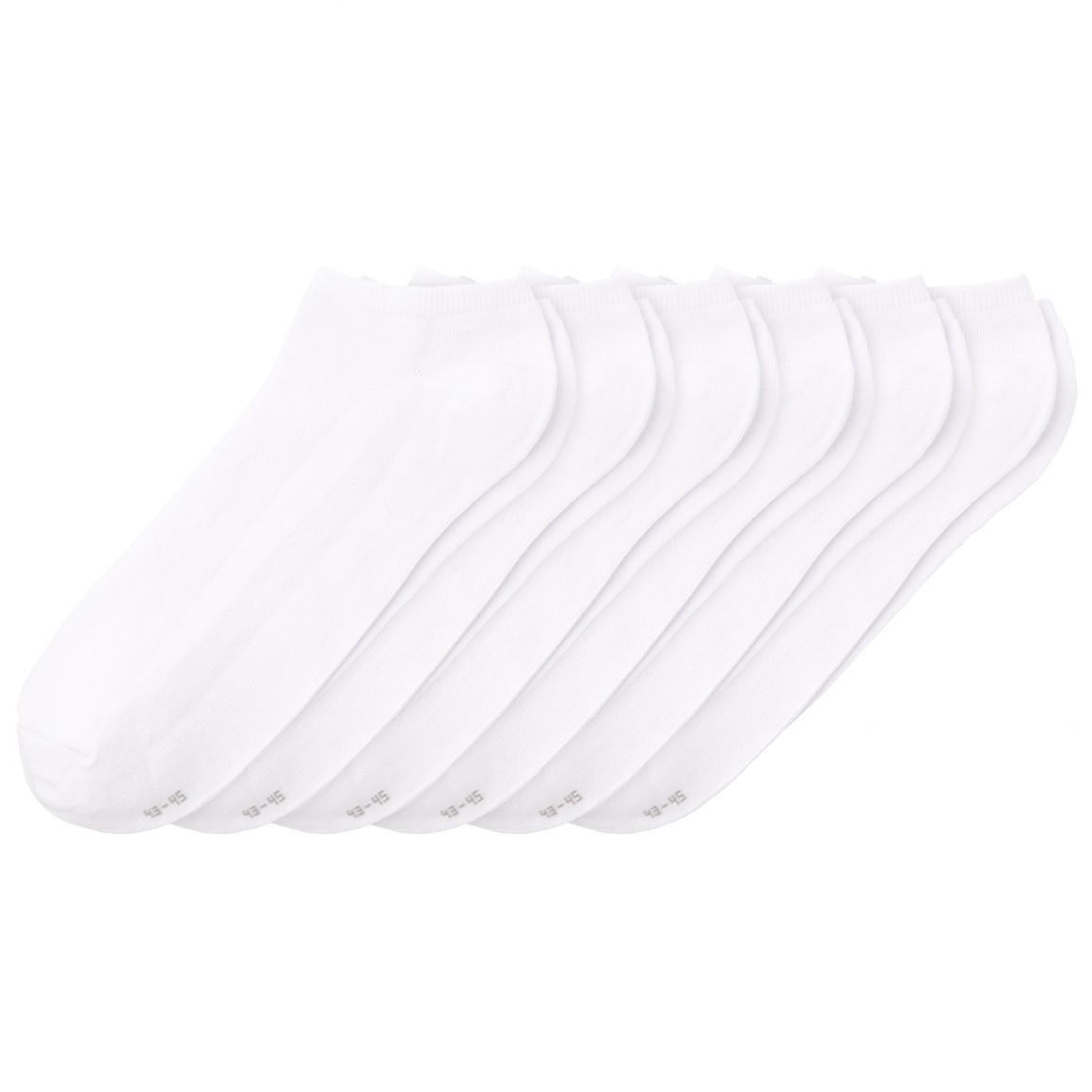 VanVaan 6 Paar Herren Sneaker-Socken unifarben weiss