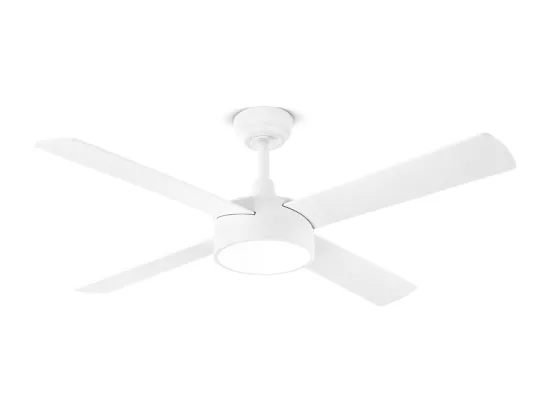 Ventilateur de Plafond avec Lumière Perenz 7181 B CT Blanc d. 132 cm, 4 Pales, 6 Vitesses, Moteur DC 40W, Silencieux