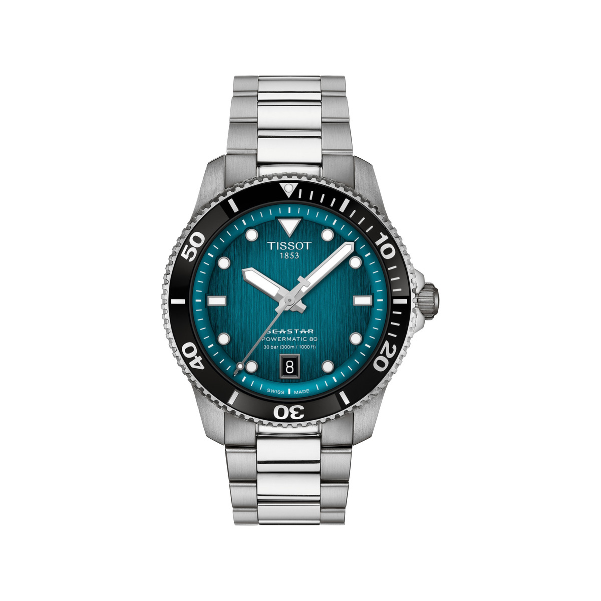 Montre TISSOT T-sport homme automatique, bracelet acier inoxydable