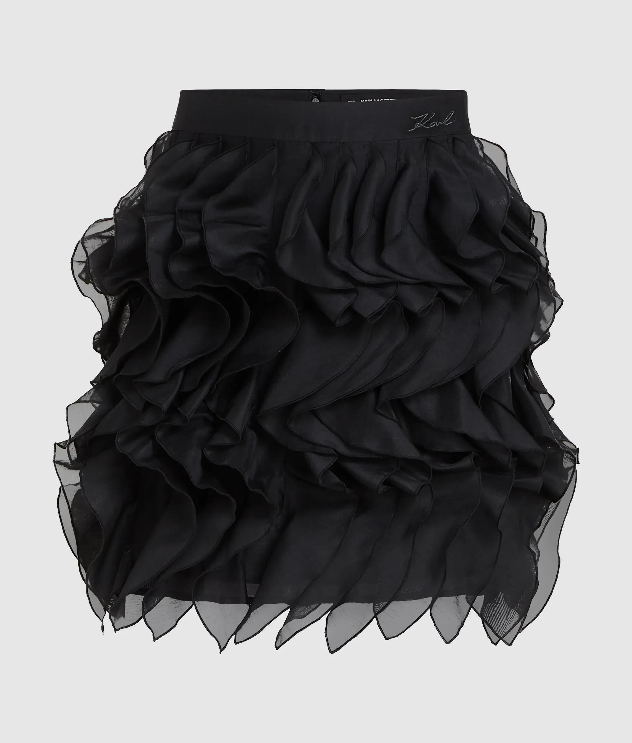 Minirokje met ruches van organza