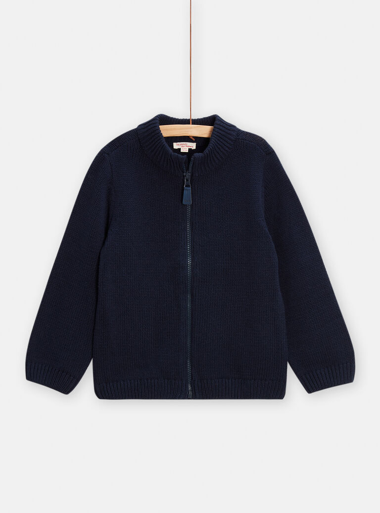 Gilet bleu marine zippé pour garçon
