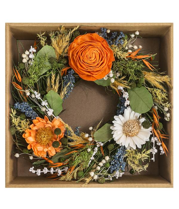 Dehner Kranz Beauty, orange, ca. Ø25 cm