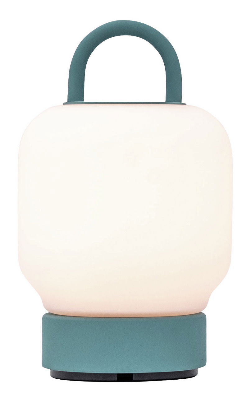 kooduu LED-Tischleuchte Smokey Teal LOOME
