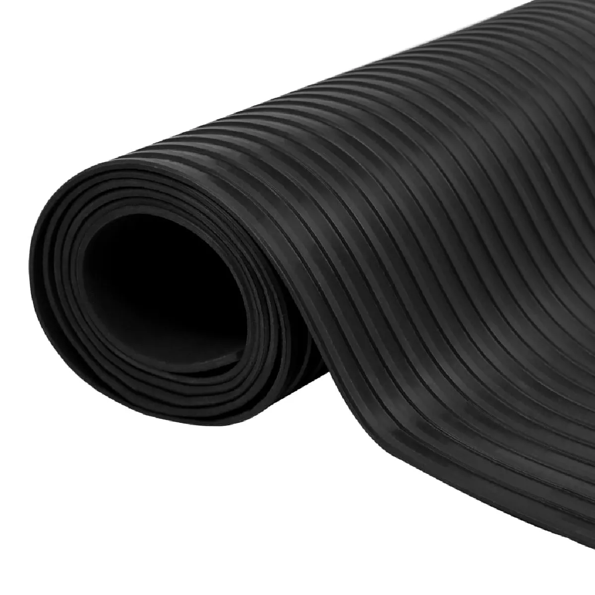vidaXL Tapis antidérapant 2x1m - Caoutchouc à nervure