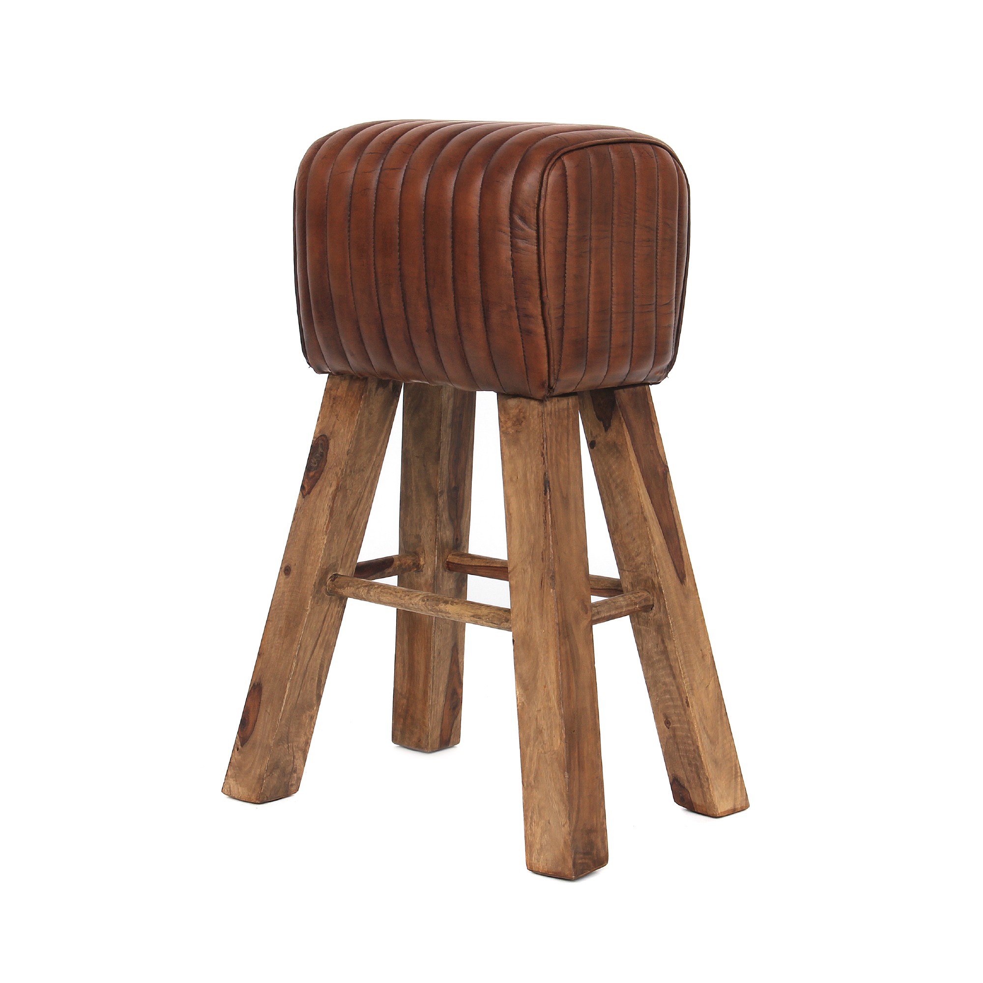 Barhocker 'Tauro', braun, T 30cm, B 50cm, H 76cm von fischer's lagerhaus