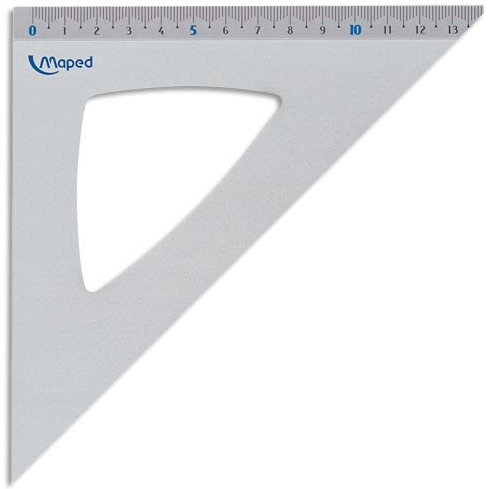 Équerre 45° 13 cm aluminium anodisé