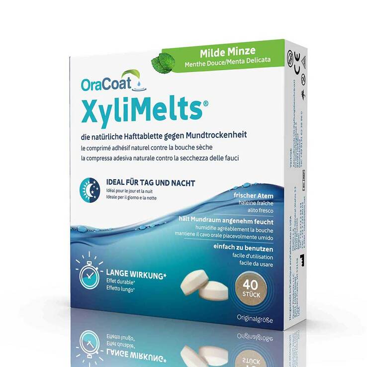 OraCoat XyliMelts® Hafttabletten Milde Minze, 40 St