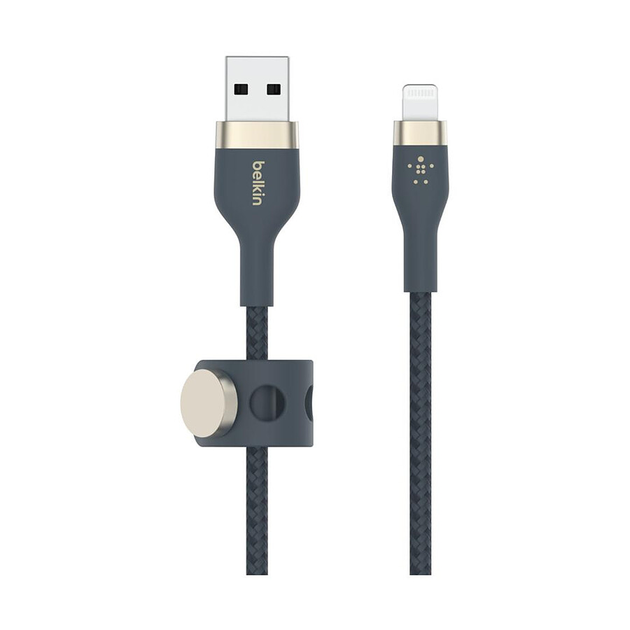 Belkin Boost Charge Pro Flex Câble silicone tressé USB-A vers Lightning (bleu) - 1 m