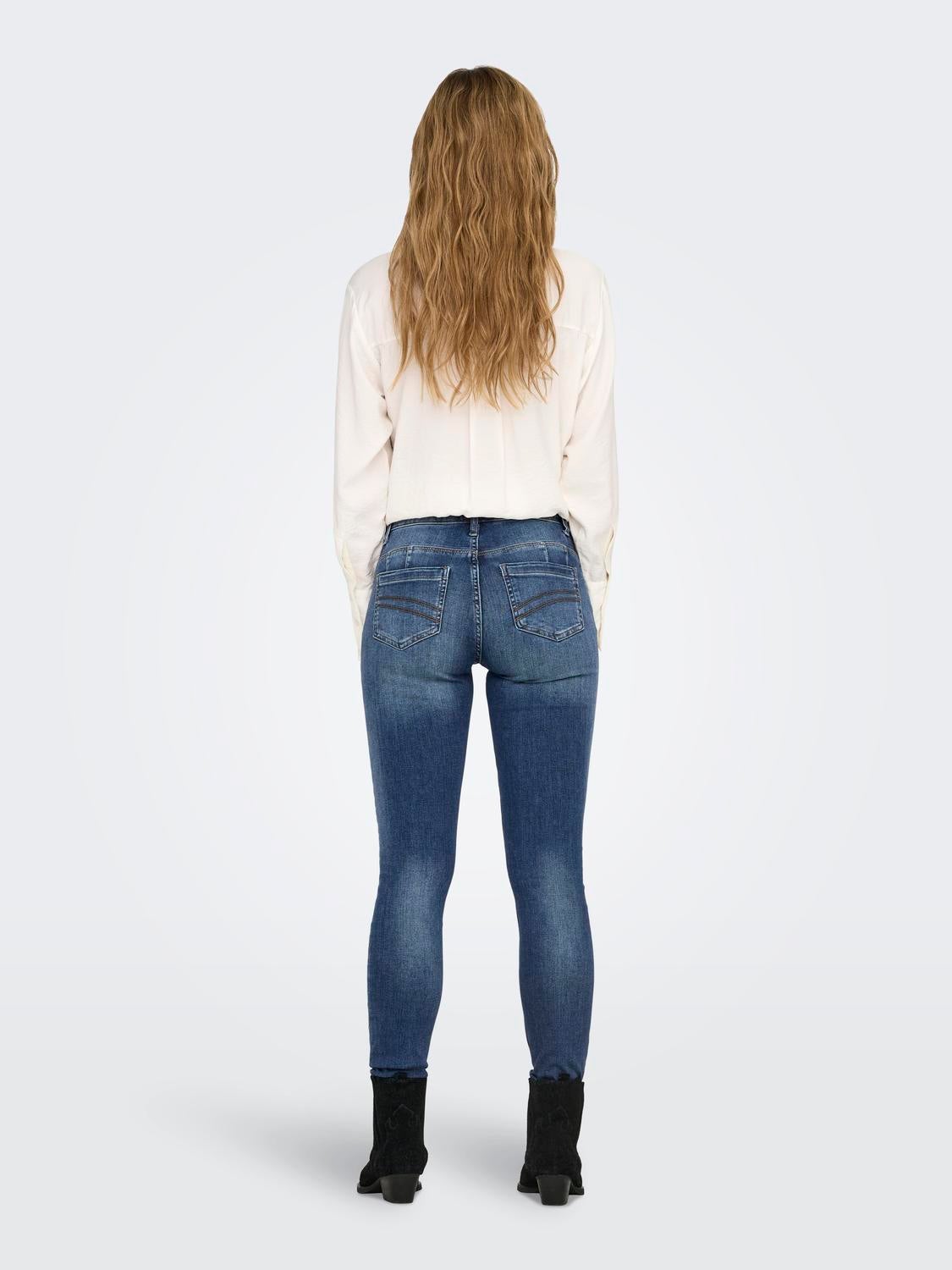 ONLBLUSH Mittlere Taille Skinny Fit Jeans Medium Blue Denim