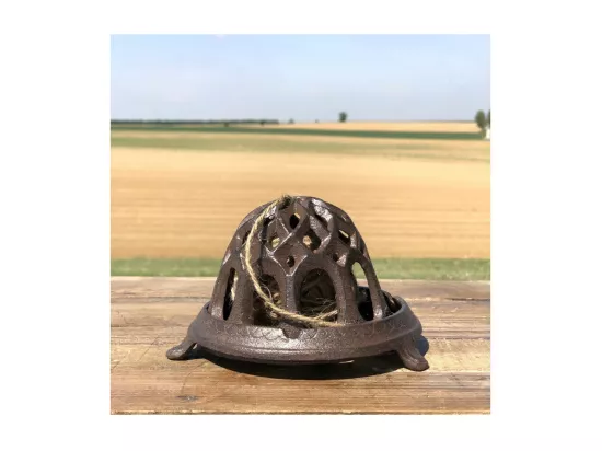 Dérouleur de ficelle en fonte marron 13 x 10 cm
