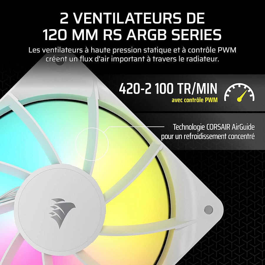 Corsair Nautilus 240 RS ARGB - Blanc