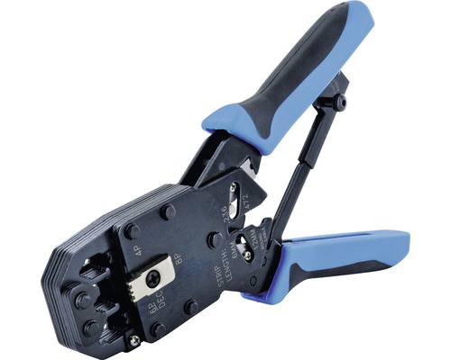 Universele krimptang voor RJ11-, RJ12-, RJ45-, 4P4C- en 4P2C-connectoren, Schwaiger NWZ10531