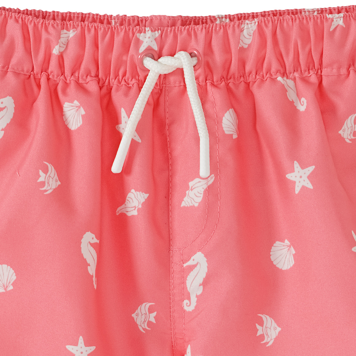 Famy Baby Badeshorts mit Meeres-Motiven rosa / weiss
