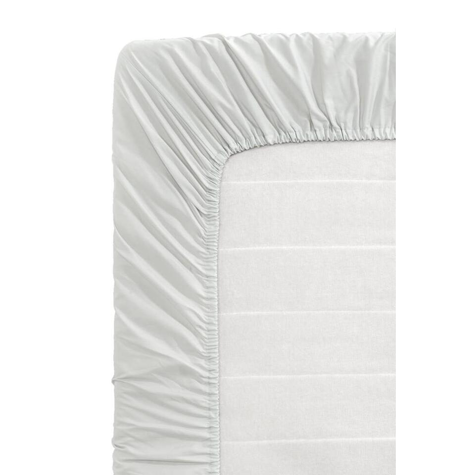 Hoeslaken Percale katoen - lichtgrijs - 180x220 cm
