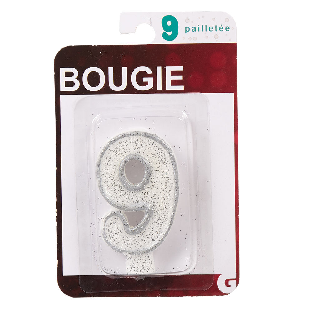 Bougie anniversaire chiffre 9