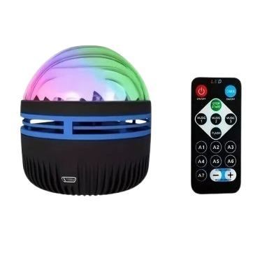 (Ø60x61mm) LED Nordlichter Projektor USB Nachthimmel Galaxy Lampe Schlafzimmer Nachtlicht inkl. Fernbedienung