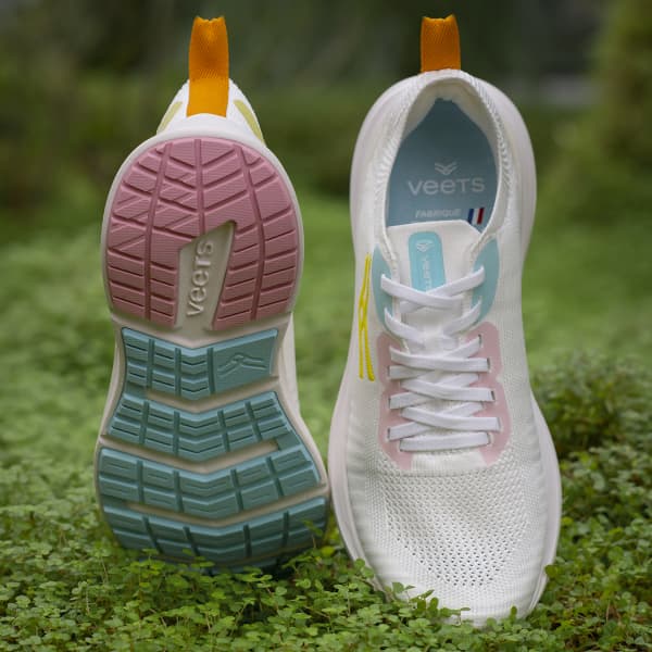 Chaussure running VEETS TRANSITION KNIT MIF1 W BLANC/JAUNE/ROSE