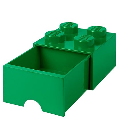 LEGO? Storage Opbevaringsskuffe - 4 Knopper - 25x25x18 -  Grøn