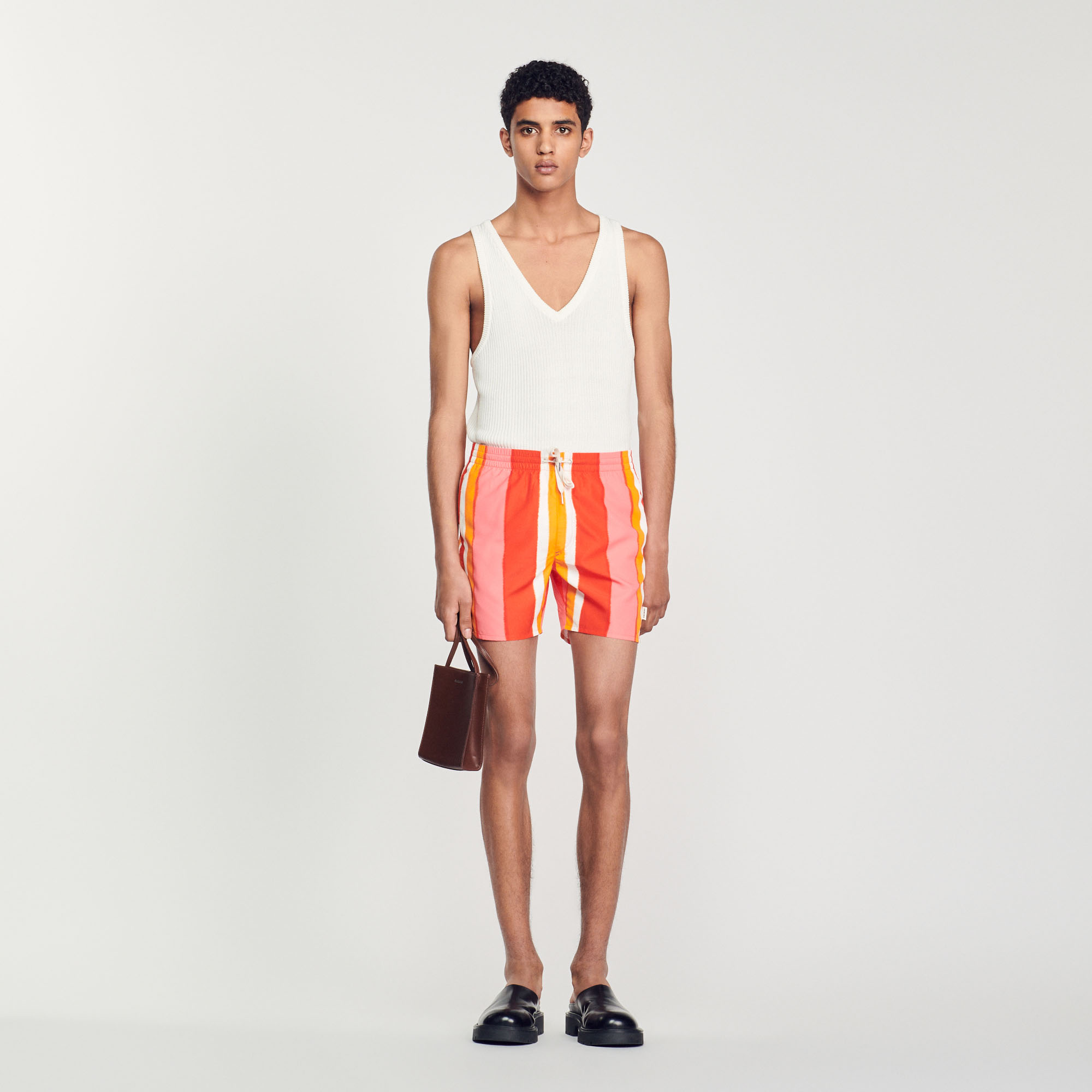 Maillot de bain imprime raye