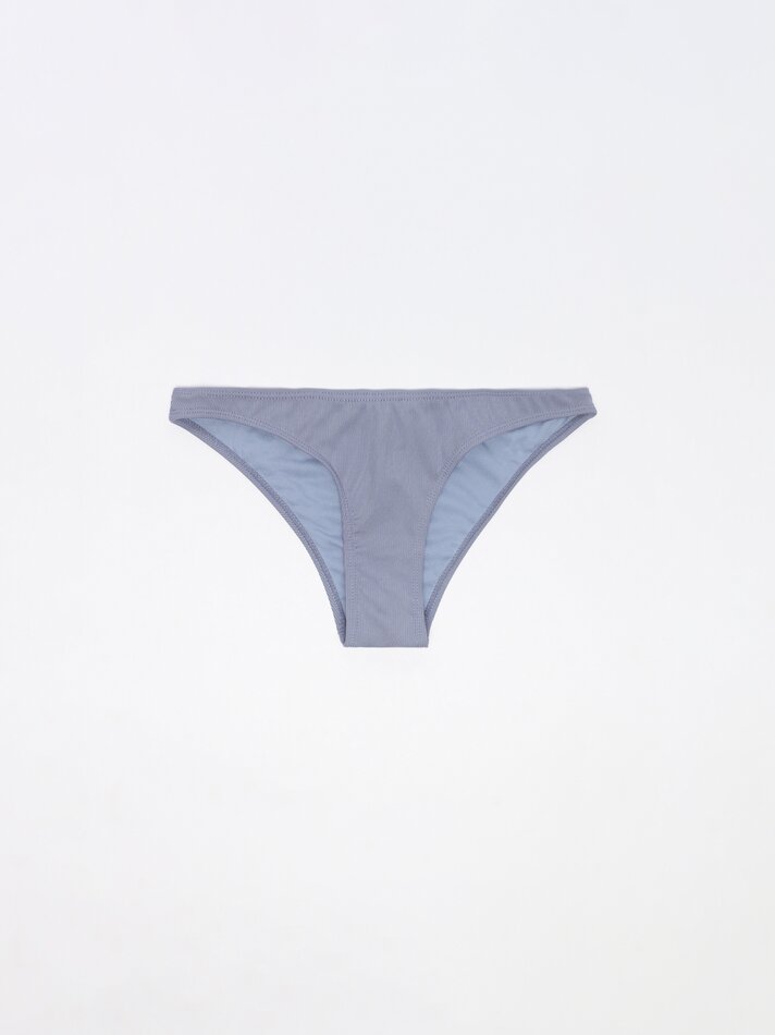 Cueca canelada - Azul acinzentado