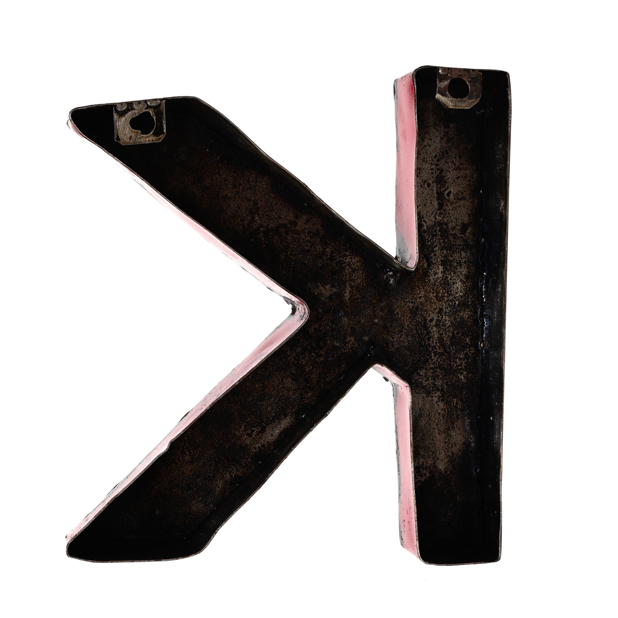 Metallbuchstabe 'K', multicolor, T 16 cm, B 20 cm, H 4 cm von fischer's lagerhaus