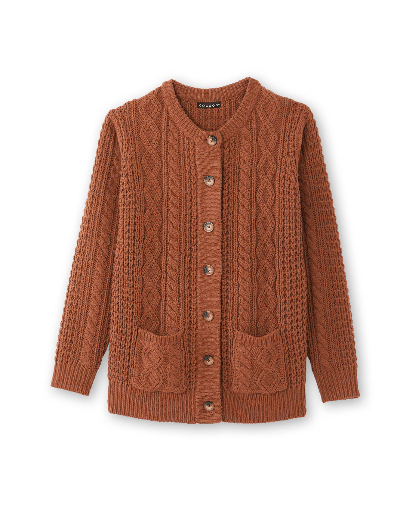 Cardigan torsadé col rond