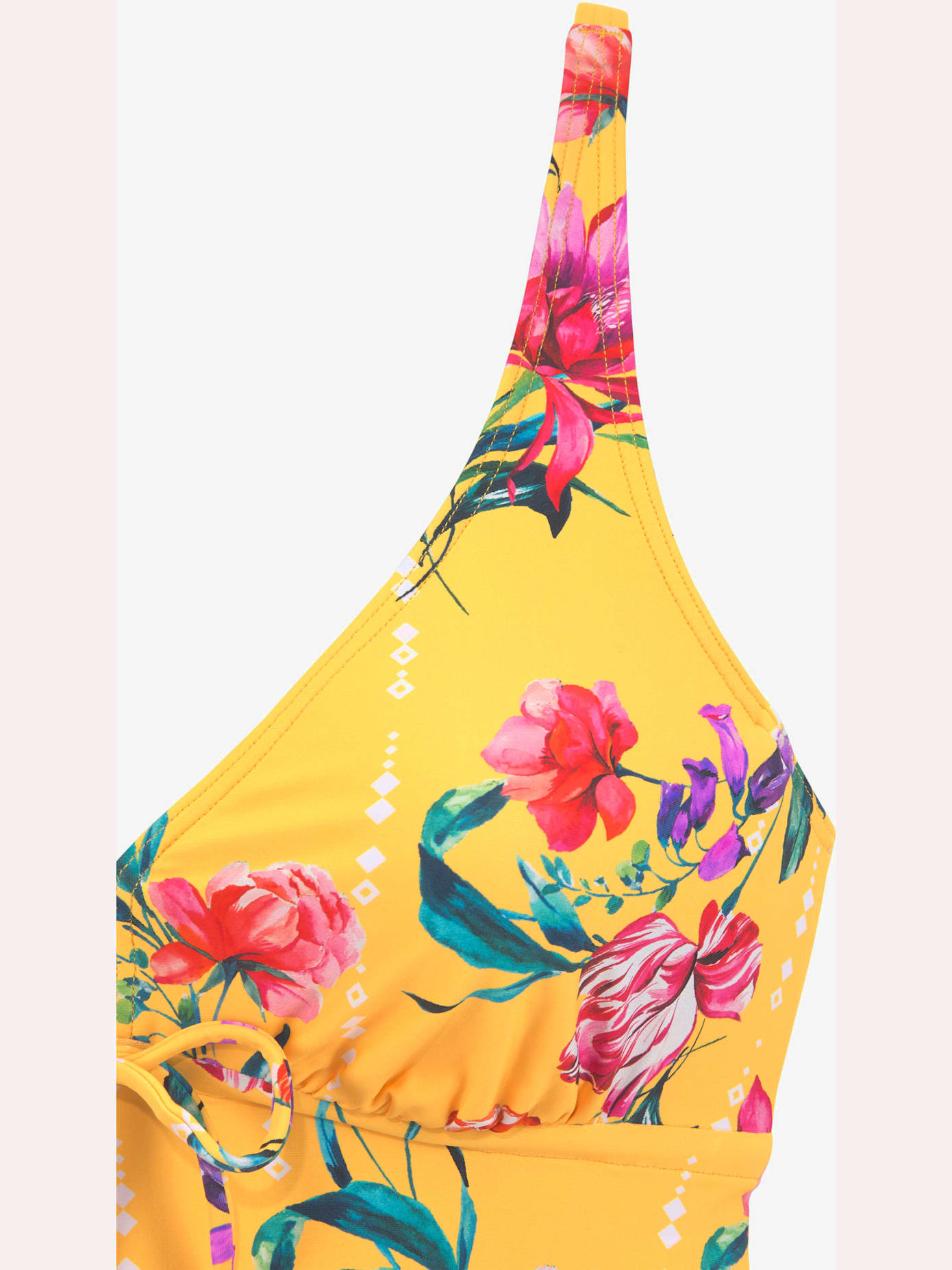 Haut de maillot de bain à armatures imprimé floral moderne