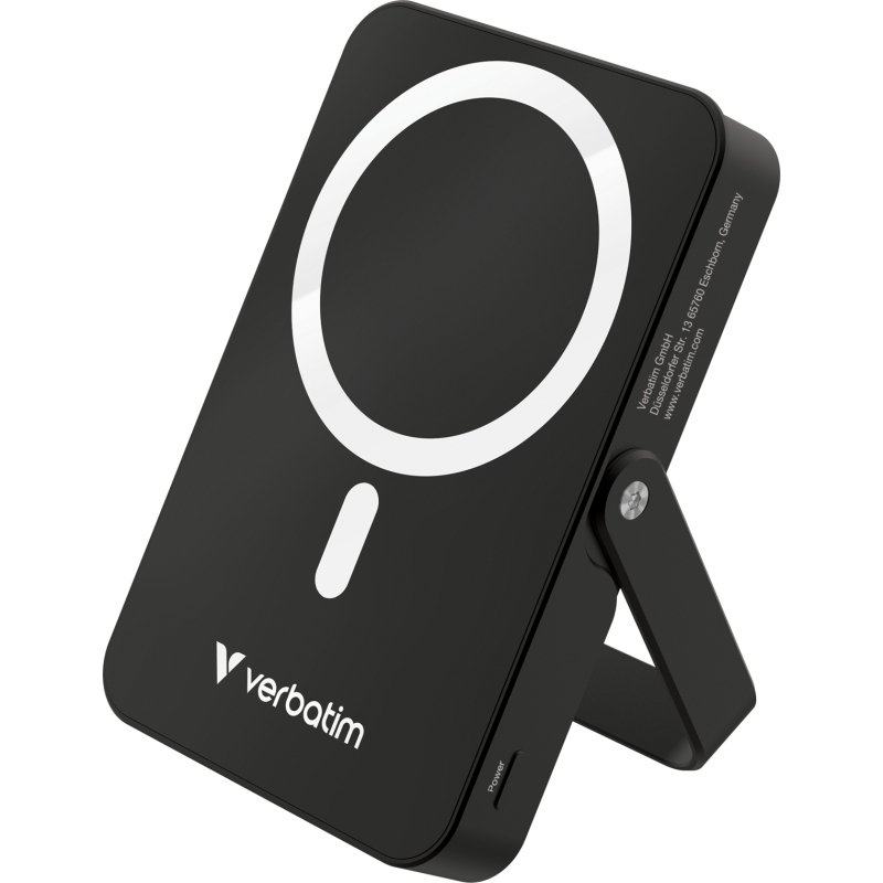Verbatim Charge 'n' Go Magnetic Wireless Lithium Polymère (LiPo) 10000 mAh Recharge sans fil Noir