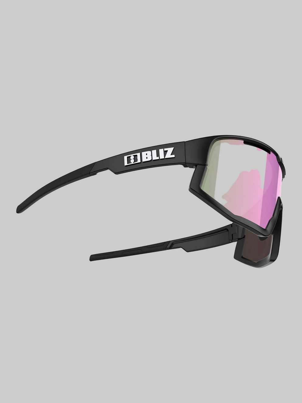 BLIZ Active Eyewear Fusion Small Matt Black Sunglasses brown w rose multi