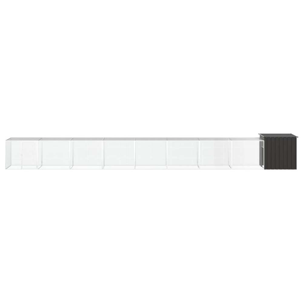 Poulailler anthracite 900x91x100 cm acier galvanisé