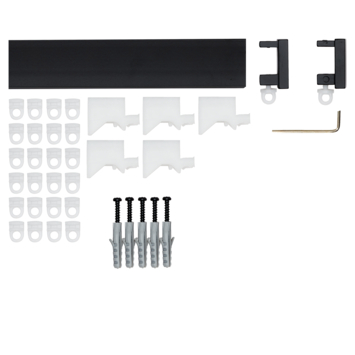 Intensions complete set gordijnrail Design mat zwart 250cm