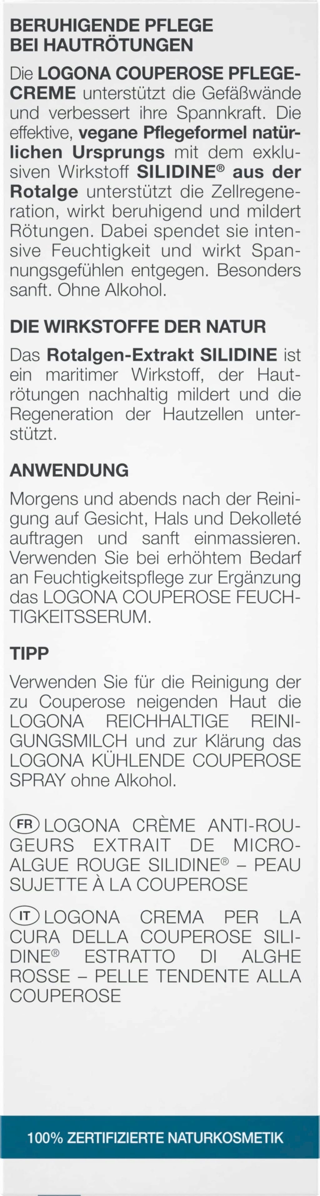 LOGONA  med Couperose Creme für Tag & Nacht, 30 ml