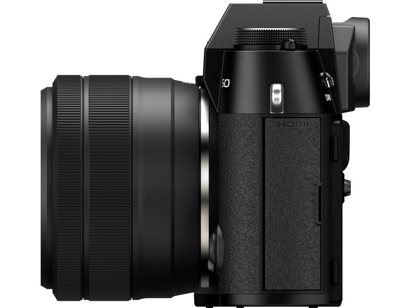Fujifilm Fotokamera X-T50 Black Kit XC 15-45mm Kompakte Systemkamera mit 40.2-Megapixel-Sensor, 6.2K-Video und Filmsimulations-Einstellrad