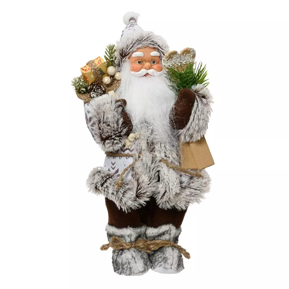 Père Noël déco traditionnel (H30 cm) Luigi