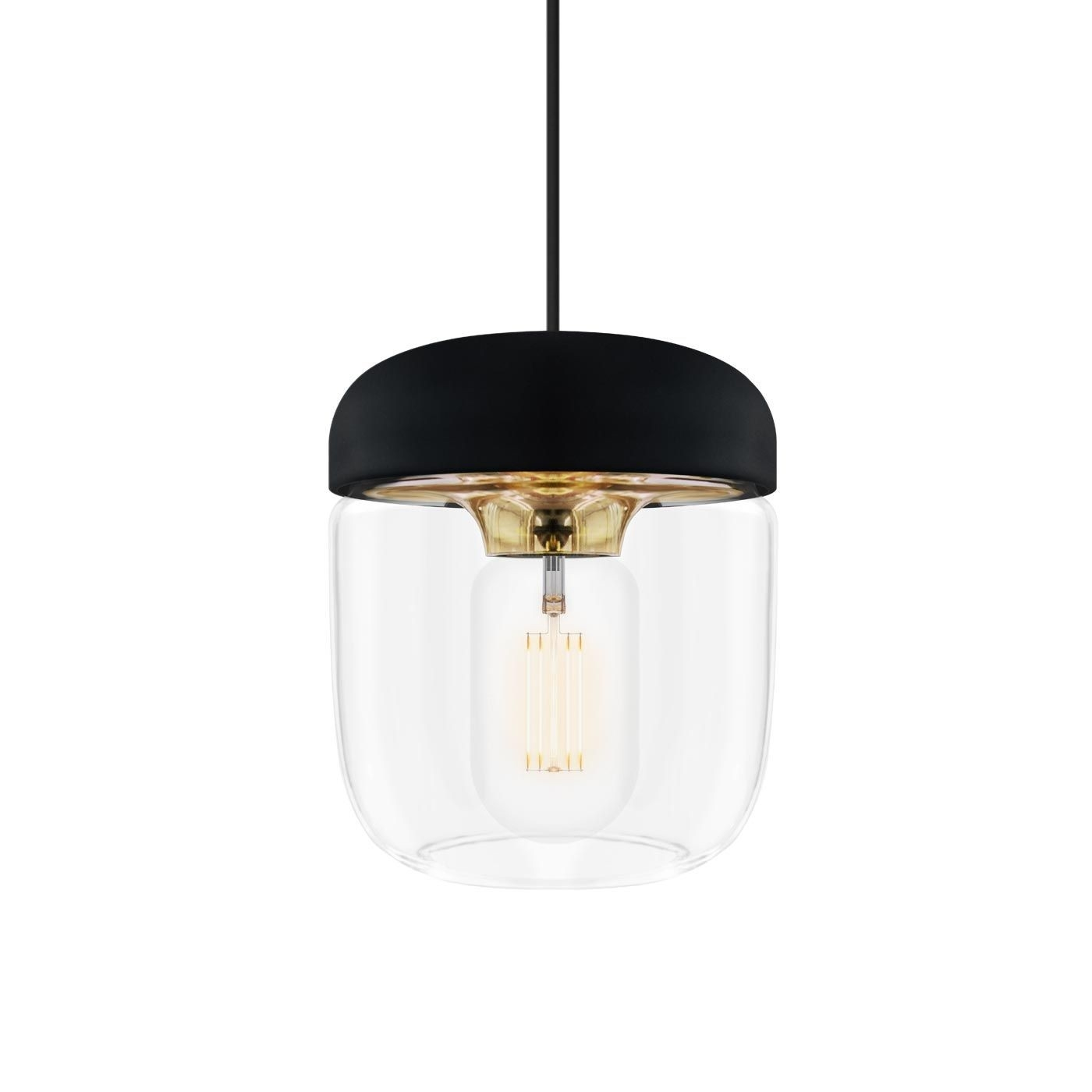Hanglamp Acorn koordset zwart Brons