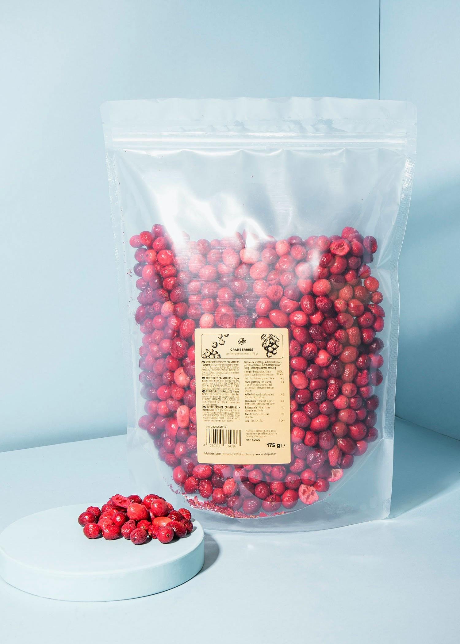 Gefriergetrocknete Cranberrys 175 g