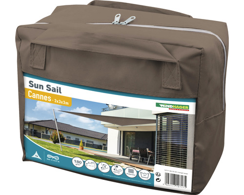 Zonnescherm Cannes Driehoek 3m Beige