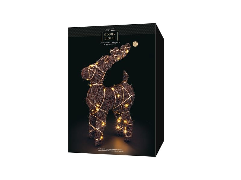 STT Natural reindeer, 37 Warmweiss LED Dekoration