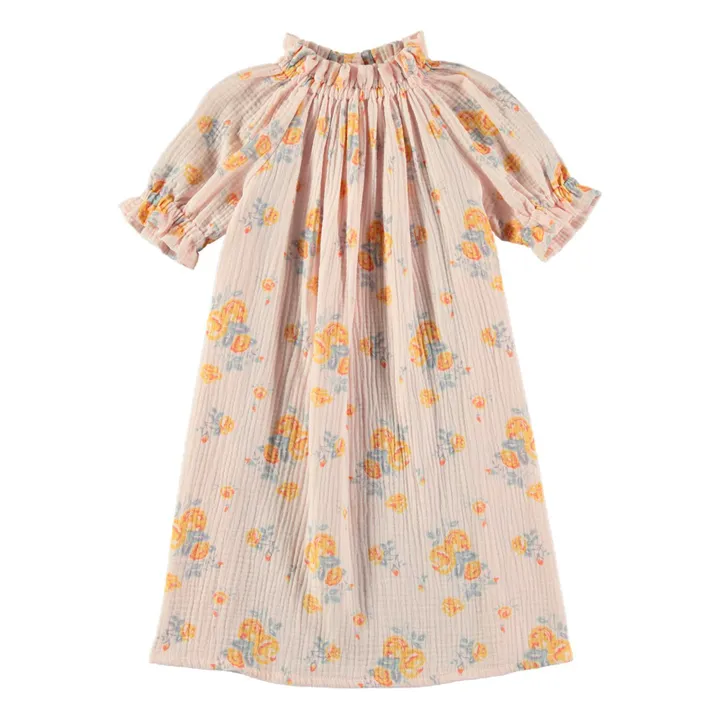 Risu Risu Robe de Nuit Exquise Double Gaze de Coton Bio | Rose pâle