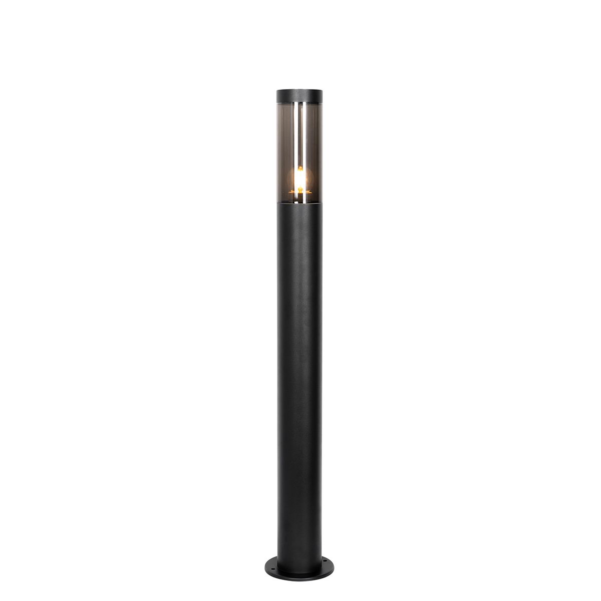 Buitenlamp zwart met grondpin en kabelmof 80cm IP44 - Rox