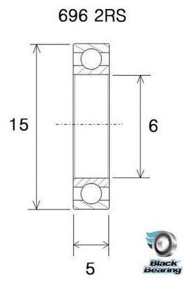 Roulement B3 - BLACKBEARING - 696-2rs