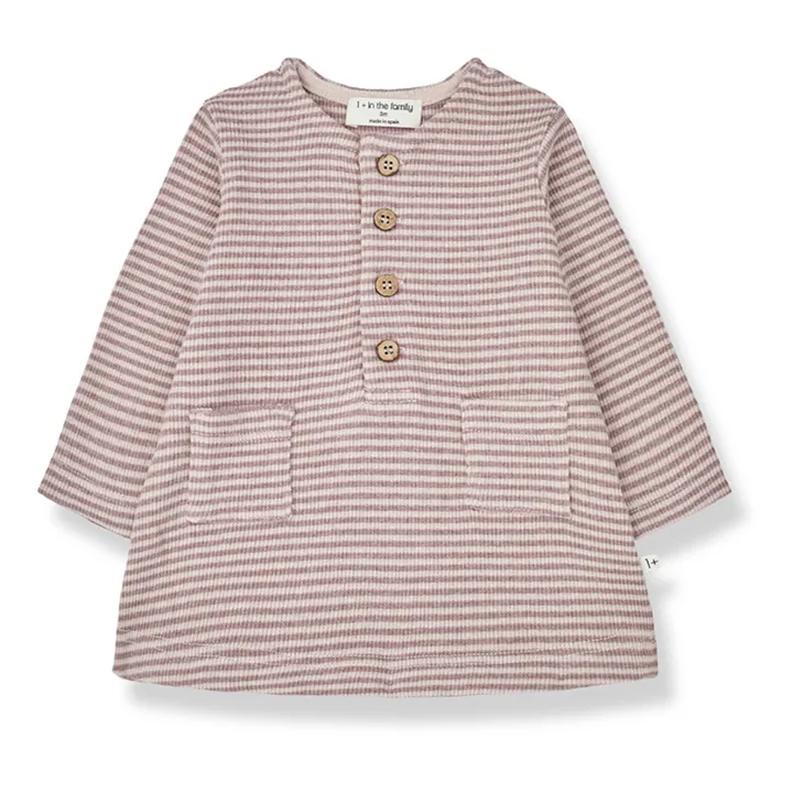 1+ in the family Robe Côtelée Rayée Dima | Mauve